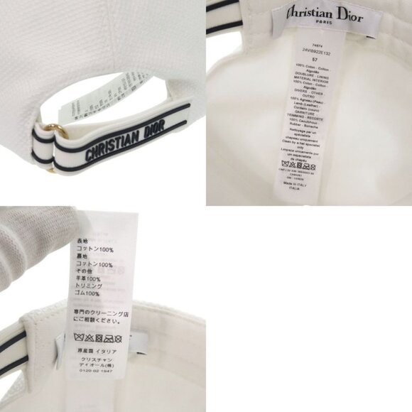 Dior D Player Vibe Baseball Cap Cotton White Hat main image 7